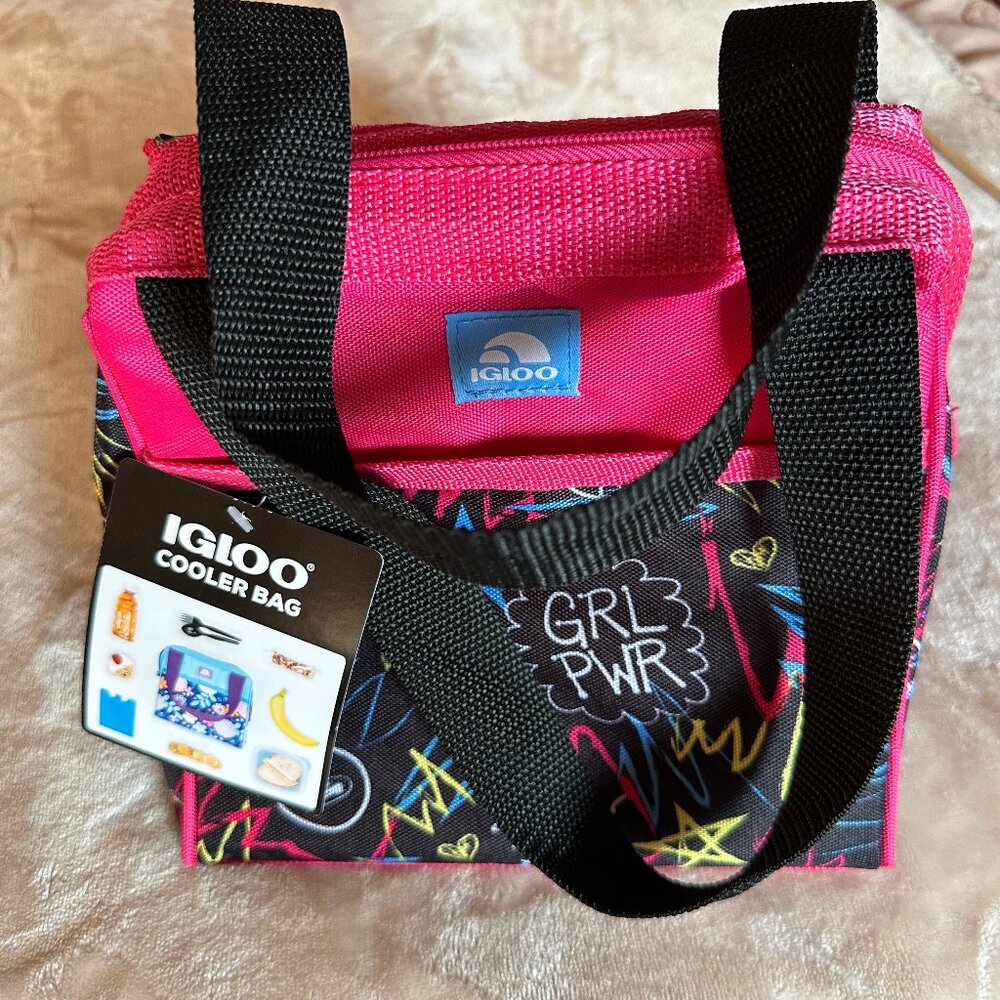 IGLOO Insulated Lunch Bag Cooler Bag Purse Back-to-School Girl Power NWT